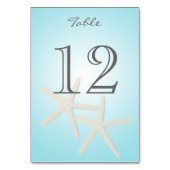 Carte Numéro de table Starfish Ocean Dreams (Dos)