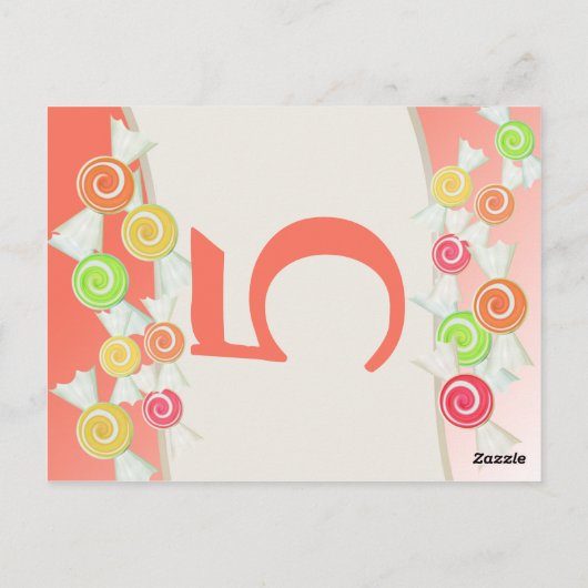 Carte Numéro de table Sweet Candy (Dos)