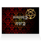 Carte numéro de table Wiccan Pentacle (Intérieur Horizontal (haut))