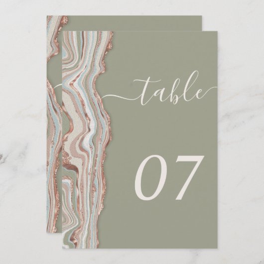 Carte Numéro de tableau 5x7" (Devant / Derrière)