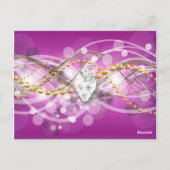 Carte Numéro de tableau Bijou Diamant Or Rose (Dos)