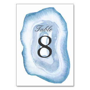Carte Numéro de tableau de la grille aquarelle B