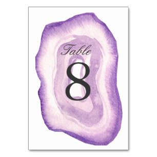 Carte Numéro de tableau de la grille aquarelle L