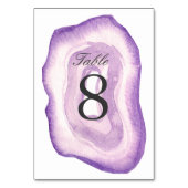 Carte Numéro de tableau de la grille aquarelle | L (Dos)