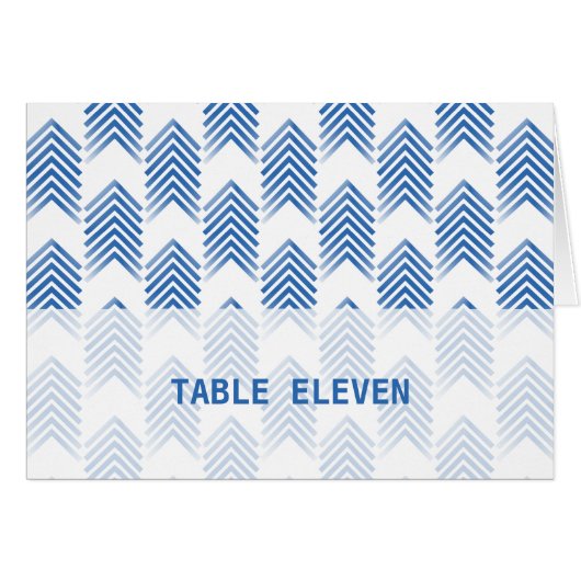 Carte Numéro de tableau des flèches tribales bleue (Devant horizontal)