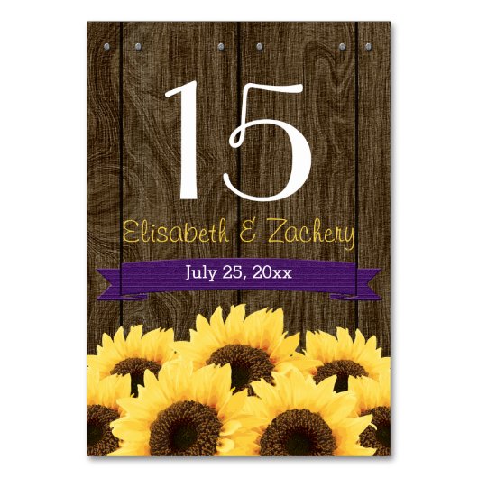 CARTE NUMÉRO DE TABLEAU D'INONDATION RUSTIQUE PURP (Dos)