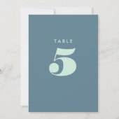 Carte Numéro de tableau Gras Bleu (Devant)