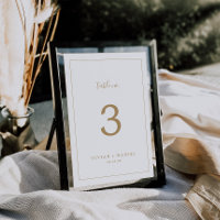 Numéro de tableau minimaliste Gold 5x7"