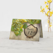 Carte Numéro du tableau de réception Personnaliser Vigno (Fleur jaune)