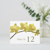 Carte Numéro du tableau Orchidées Jaunes (Debout devant)