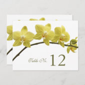 Carte Numéro du tableau Orchidées Jaunes (Devant / Derrière)