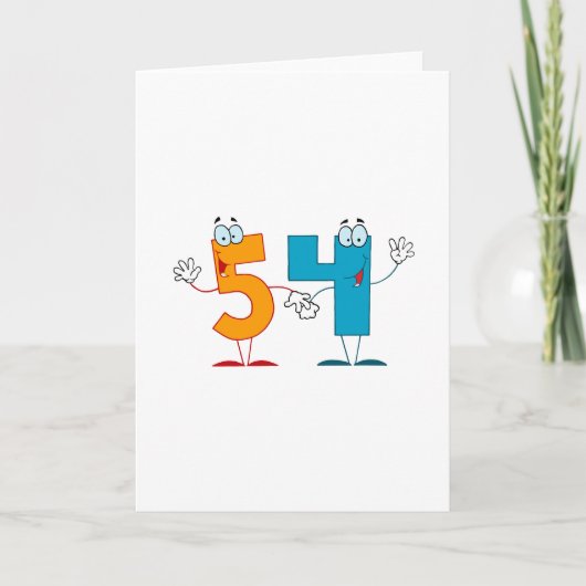Carte Numéro heureux 54 (Devant)