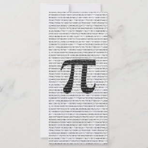 Carte Numéro noir d'origine pi jour symbole mathématique