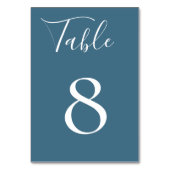 Carte numéro table bleue en acier (Par défaut)