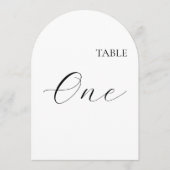 Carte numéro un de table (Devant)