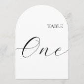 Carte numéro un de table (Devant)