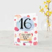 Carte Numéros 6:24 Sweet 16th Birthday (Fleur jaune)