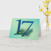 Carte numéros de paon d'anniversaire ou d'anniversaire d (Fleur jaune)