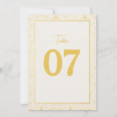 Carte Numéros de tableau de Mariage géométrique Or moder (Devant)