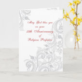 Carte Nun 25e anniversaire Profession religieuse, vie (Fleur jaune)