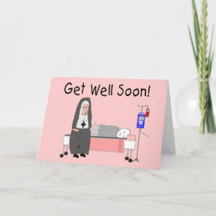 Carte Nun "Get Well Bientôt"