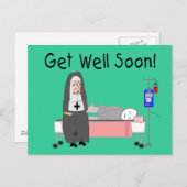 Carte Nun "Get Well Bientôt" (Devant / Derrière)