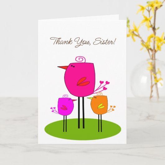 Carte Nun Merci ! (Fleur jaune)