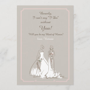 Carte nuptiale de demande de partie