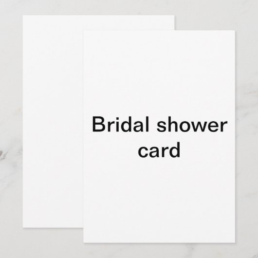 Carte nuptiale de douche (Devant / Derrière)