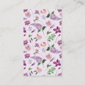 Carte nuptiale de la recette de lavande (Dos)