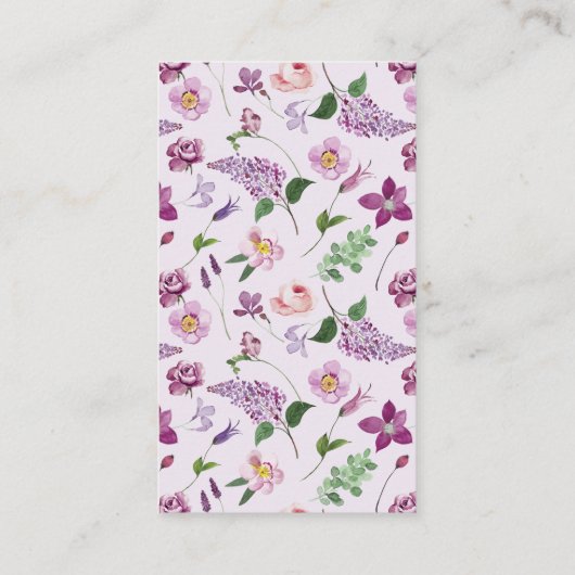 Carte nuptiale de la recette de lavande (Dos)