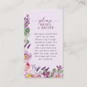 Carte nuptiale de la recette de lavande (Devant)
