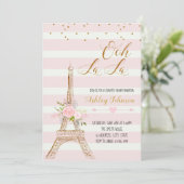 Carte nuptiale d'invitation de douche de Paris (Debout devant)