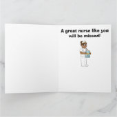 Carte Nurse: Congratulations on Your Retirement (Intérieur)