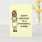 Carte Nurse de Birthday (Fleur jaune)