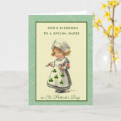 Carte Nurse Doctor St Patrick's Day Blessing Prayer (Fleur jaune)