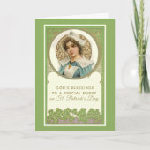 Carte Nurse Doctor St Patrick's Day Blessing Prayer (Devant)