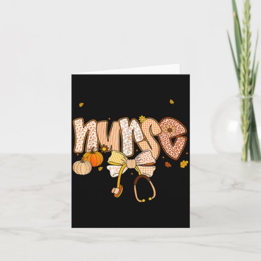 Carte Nurse Labor And Delivery Coquette Fall Pumpkin Tha (Devant)