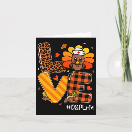 Carte Nurse Life Fall Dsp Nurse Turkey Thanksgiving Day (Devant)