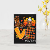 Carte Nurse Life Fall Dsp Nurse Turkey Thanksgiving Day (Fleur jaune)