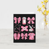 Carte Nurse Valentines Day Coquette Bow Valentine Nurse  (Fleur jaune)