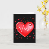 Carte Nurse Valentines Day Heart Stethoscope 2 _1  (Fleur jaune)