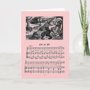 Carte Nursery Rhyme Jack et Jill Grey Card