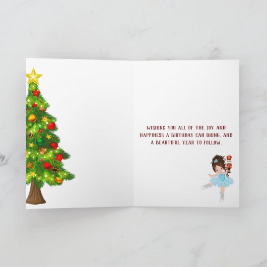 Carte Nutcracker, Clara, Soldier Ballet Anniversaire (Intérieur)