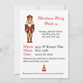 Carte Nutcracker Potluck Christmas Party Texte personnal (Dos)