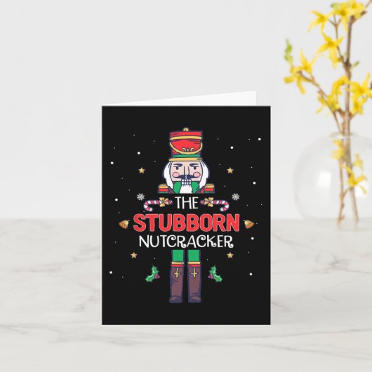 Carte Nutcracker têtu amusant Noël Famille Correspondanc (Fleur jaune)