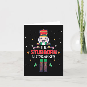 Carte Nutcracker têtu amusant Noël Famille Correspondanc