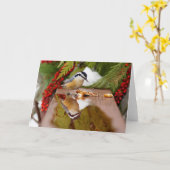 Carte Nuthatch à poitrine rouge (Fleur jaune)