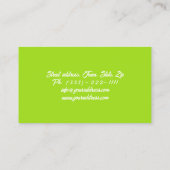 Carte nutritionniste jaune vert/Vie saine (Dos)