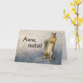 Carte Nuts Anniversaire avec Equirrel Drôle (Fleur jaune)
